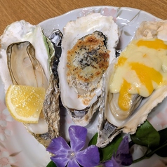 焼き牡蠣3種食べ比べ