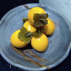 柿玉子 (うずら卵の味噌漬け)