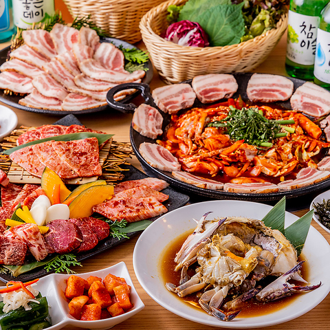 本場韓国の15老舗有名店の料理が一度に。 新大久保店限定メニューもあり