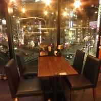ビルの4階にあるお店なので眺め◎夜景も綺麗です★