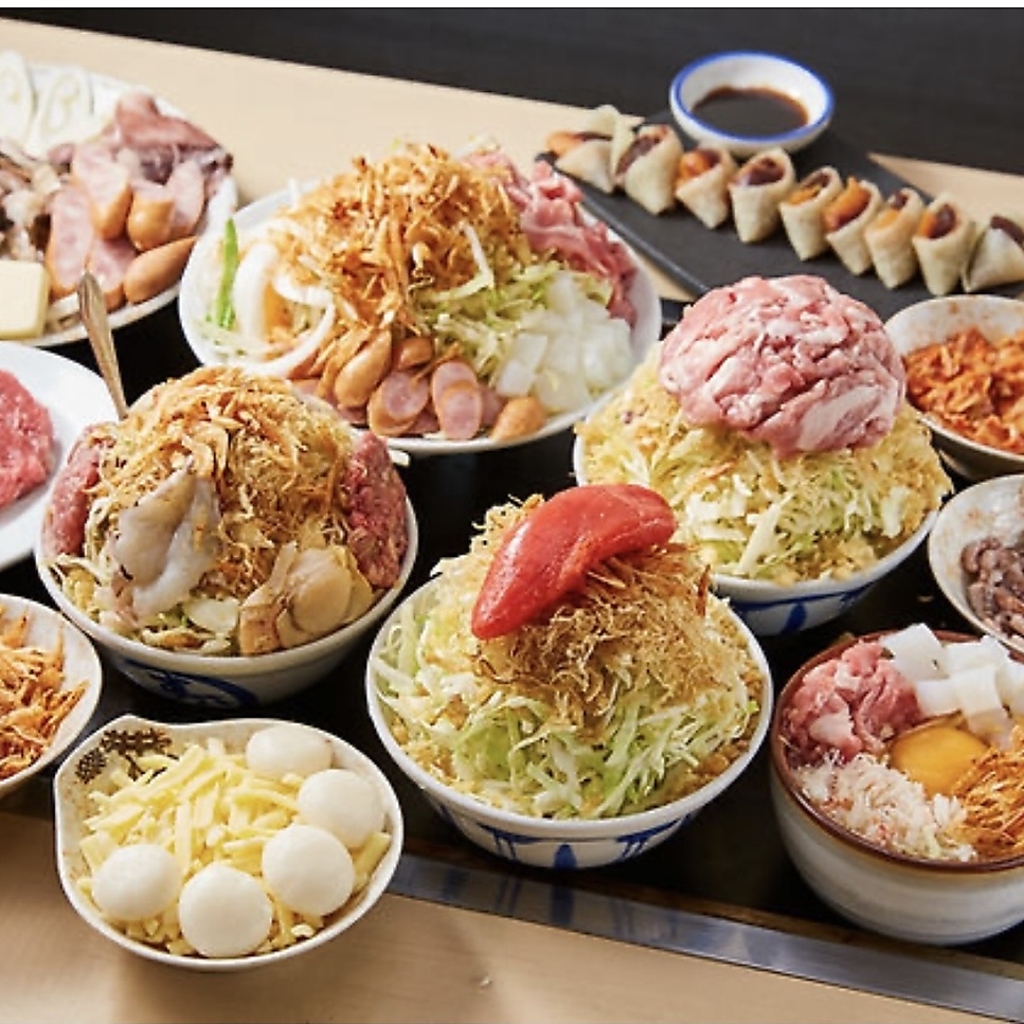 もんじゃ焼きや海鮮焼きなどが2H飲み放題付きで楽しめるおトクな「いろはコース」が4700円(税込)～！