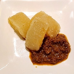大根の唐揚げ 肉味噌添え