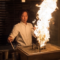 【炭火の香り×臨場感】静寂で職人技に心躍るひととき