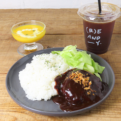 自家製デミハンバーグプレートの写真