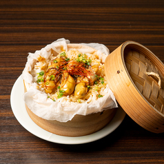 三陸産 牡蠣のバター醤油蒸篭ご飯