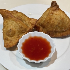 サモサ(2pcs)/ほうれん草炒め
