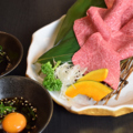 料理メニュー写真&nbsp;月見焼しゃぶロース(ミニミニご飯付)