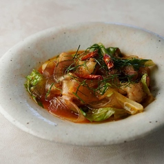 江戸東京野菜-内藤とうがらし使用-　牛ホルモンとタンミョン辣椒醤チャプチェ