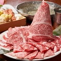 料理メニュー写真 ◆輝コース◆神戸牛・松坂牛・近江牛　食べ比べしゃぶしゃぶセット