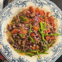 ホタルイカと菜の花 トマトパスタ