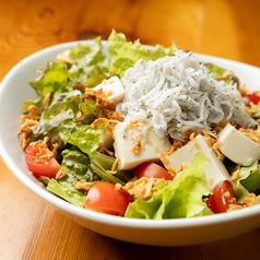 豆腐としらすのサラダ