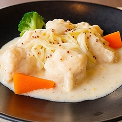 チキンソテーマスタードクリームソース