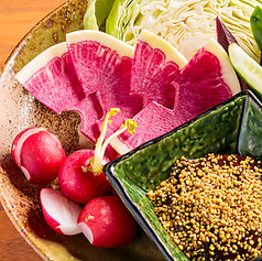 蕎麦味噌マヨの野菜盛り