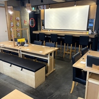 歓送迎会や貸切宴会に！プロジェクター完備！