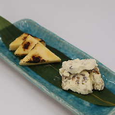 燻りがっこのクリームチーズとクリームチーズ味噌漬け