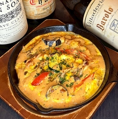 野菜ときのこのスキレットdeオムレツ~チーズ入り