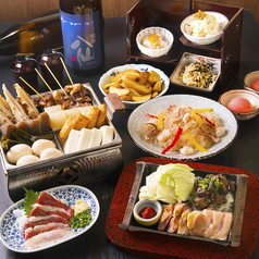 おでんと地鶏どっちも楽しめる◎飲み放題付き宴会コースは3980円〜の写真