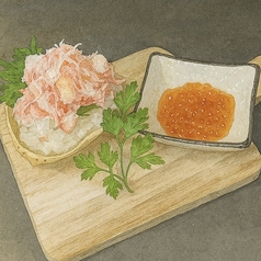 紅ズワイ蟹とイクラの甲羅丼