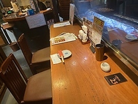 ゆったりとお過ごしいただけるカウンター席完備◎