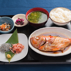 金目鯛姿煮付け＆生桜海老・生しらす膳