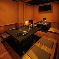 ”足元楽々”ほっと安らぐ掘りごたつ席をご用意！