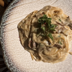 ポルチーニ香る酒粕豆乳クリームパスタ
