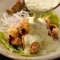 料理メニュー写真 鶏の唐揚げ  野沢菜タルタル