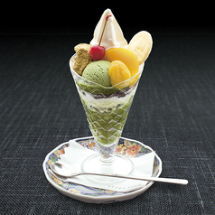 抹茶あんみつクリームパフェ