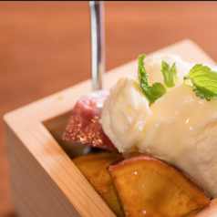 さつま芋の天ぷら バニラアイス添え