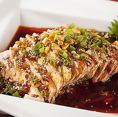 伝統的四川口水鶏（よだれ鶏）の写真