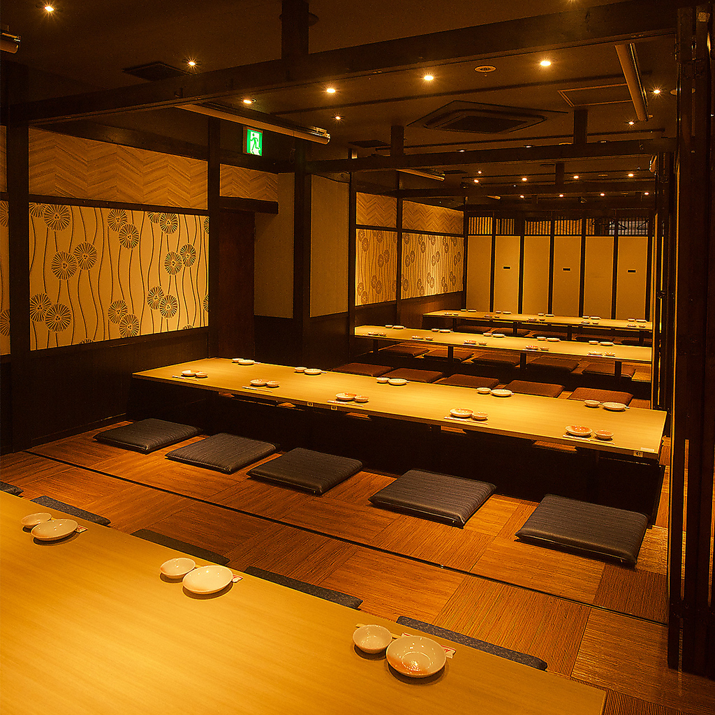 足を伸ばしてゆったりと寛げる掘りごたつ個室♪会社宴会に最適★