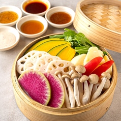 彩り野菜の蒸籠蒸し　1人前