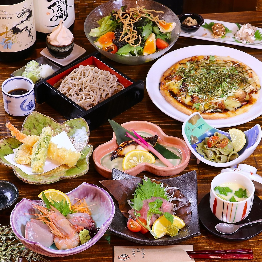 旬の刺身やローストビーフ、〆の信州蕎麦まで。季節の旨いを凝縮したコースをご用意しております！