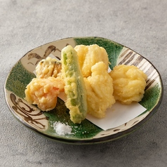 活〆ハモと夏野菜の天婦羅盛り合わせ