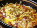 料理メニュー写真 ニラの玉子とじ／トマトのチーズ焼き／ポテトのチーズ焼き／アボカドのマヨチーズ焼き