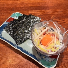 海苔で食べるネギトロ月見