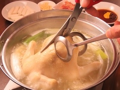 名物タッカンマリと焼酎ハイボール　いちわどり
