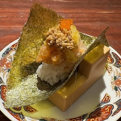 《名物なめろう手巻き三選》海鮮ばくだん