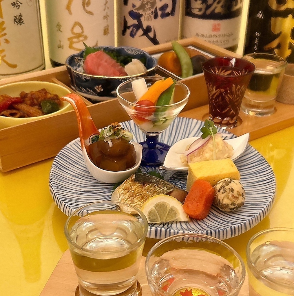 日本酒ペアリングセットで乾杯！