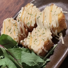 厚焼き玉子のカツレツ辛子マヨ