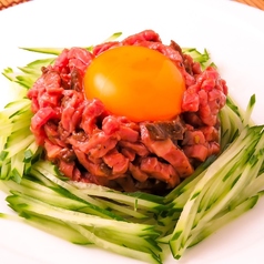 ローストビーフのユッケ風