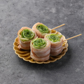 料理メニュー写真&nbsp;シャキシャキ!!レタス豚巻き　やみつきダレ