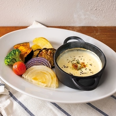 チーズフォンデュ　グリル野菜