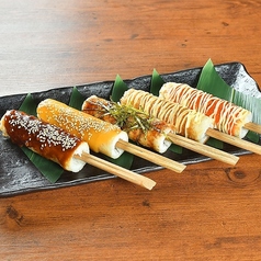 秋田のきりたんぽ（醤油・肉味噌・白味噌・明太マヨ・テリマヨ）