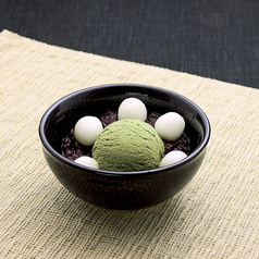 抹茶アイスクリームぜんざい