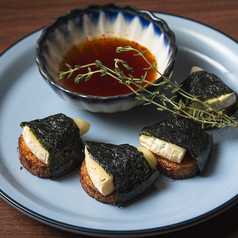 長芋とカマンベールチーズの磯辺焼き　