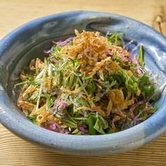 自家製あおさドレッシングのグリーンサラダ