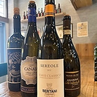 ドリンクメニューが充実！ボトルワイン総数37種類程