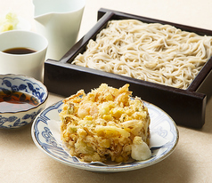 とうもろこしと小海老のかき揚げせいろ