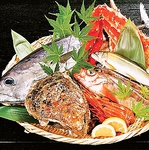 魚料理は岡山の下津井港から水揚げされた魚介を使用。新鮮な美味しさを味わってください。